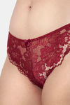 Amante Low Rise Half Coverage Bikini Panty - Red Berry — thumbnail 4